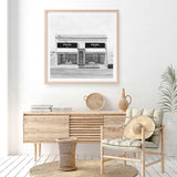 Black & White Marfa (Square) Art Print