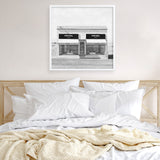 Black & White Marfa (Square) Art Print