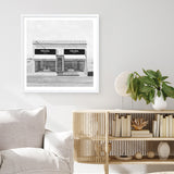 Black & White Marfa (Square) Art Print
