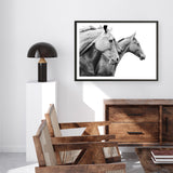 Grey Horses Photo Art Print