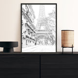 Winter In Paris B&W Photo Art Print