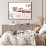 Palm Springs Pink Building Photo Canvas Print