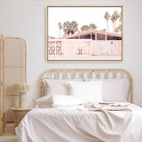 Palm Springs Pink Building Photo Canvas Print