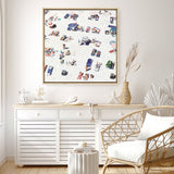 Beach Bathers II (Square) Canvas Print