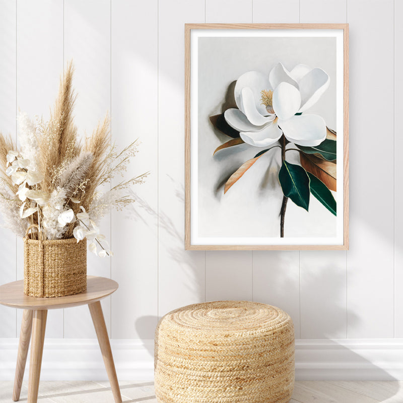 White Magnolia I Art Print