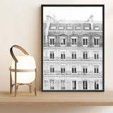 Paris Building B&W II Art Print