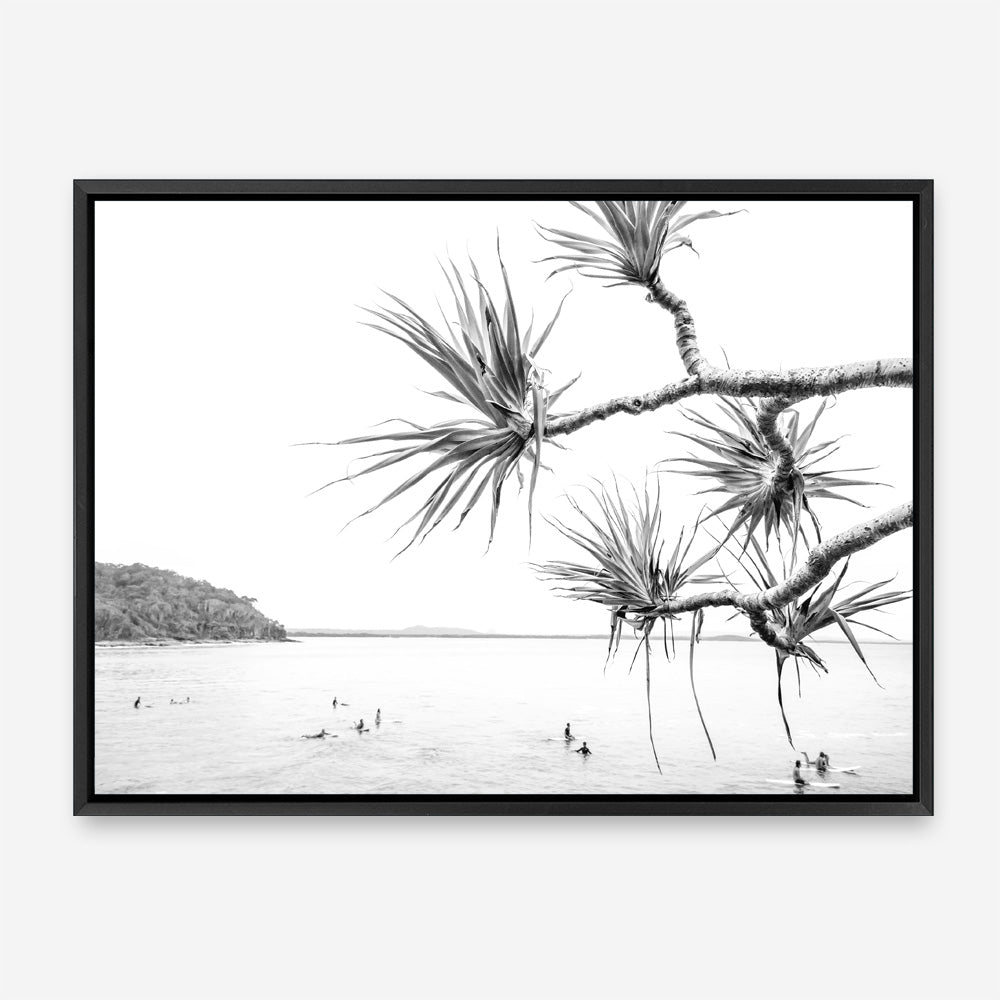 Afternoon Surf B&W Photo Canvas Print