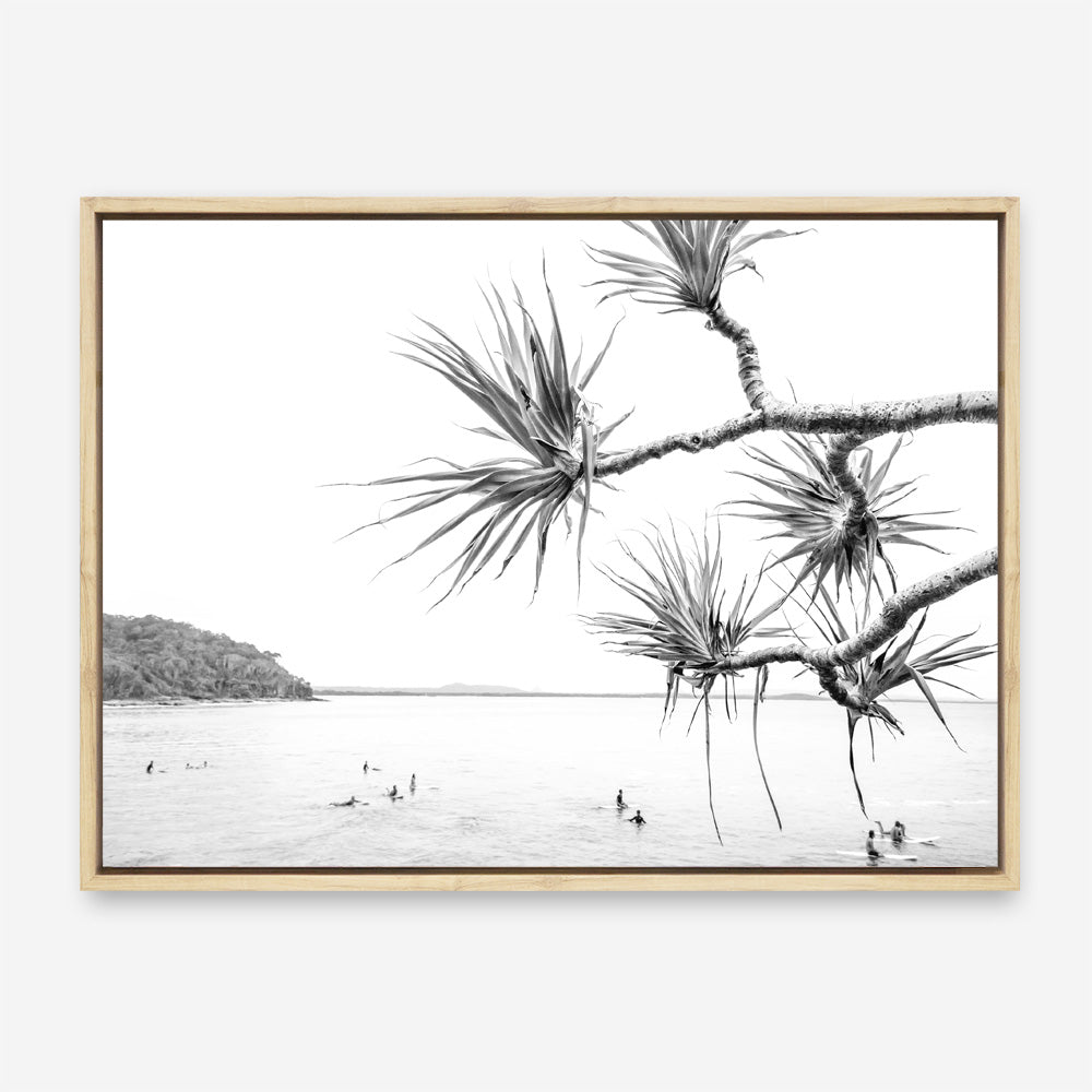 Afternoon Surf B&W Photo Canvas Print