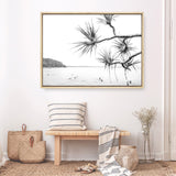 Afternoon Surf B&W Photo Canvas Print