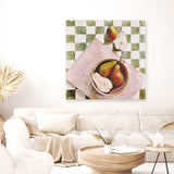 Pears In A Bowl (Square) Canvas Print