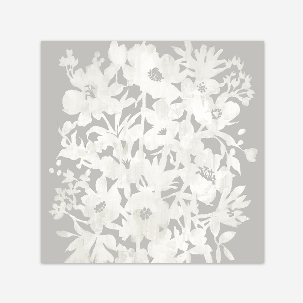 Floral Silhouette (Square) Art Print