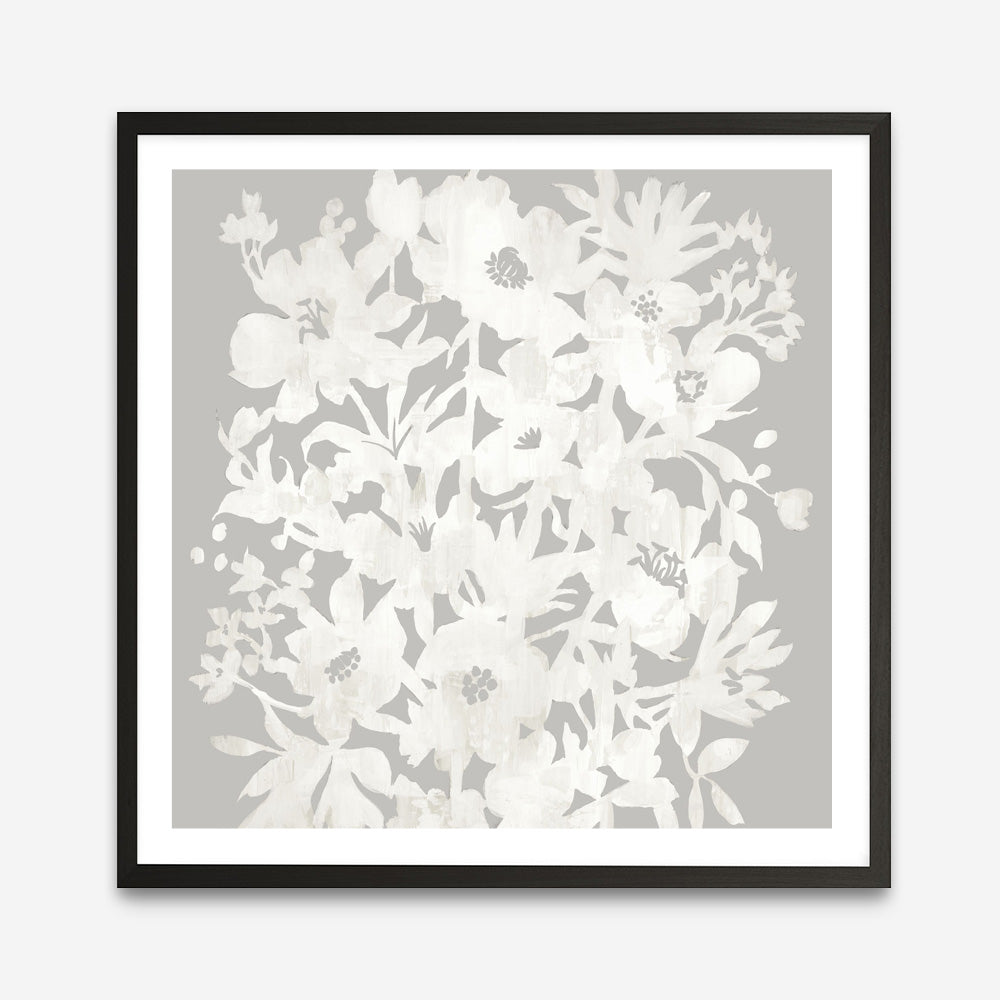 Floral Silhouette (Square) Art Print