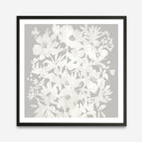 Floral Silhouette (Square) Art Print