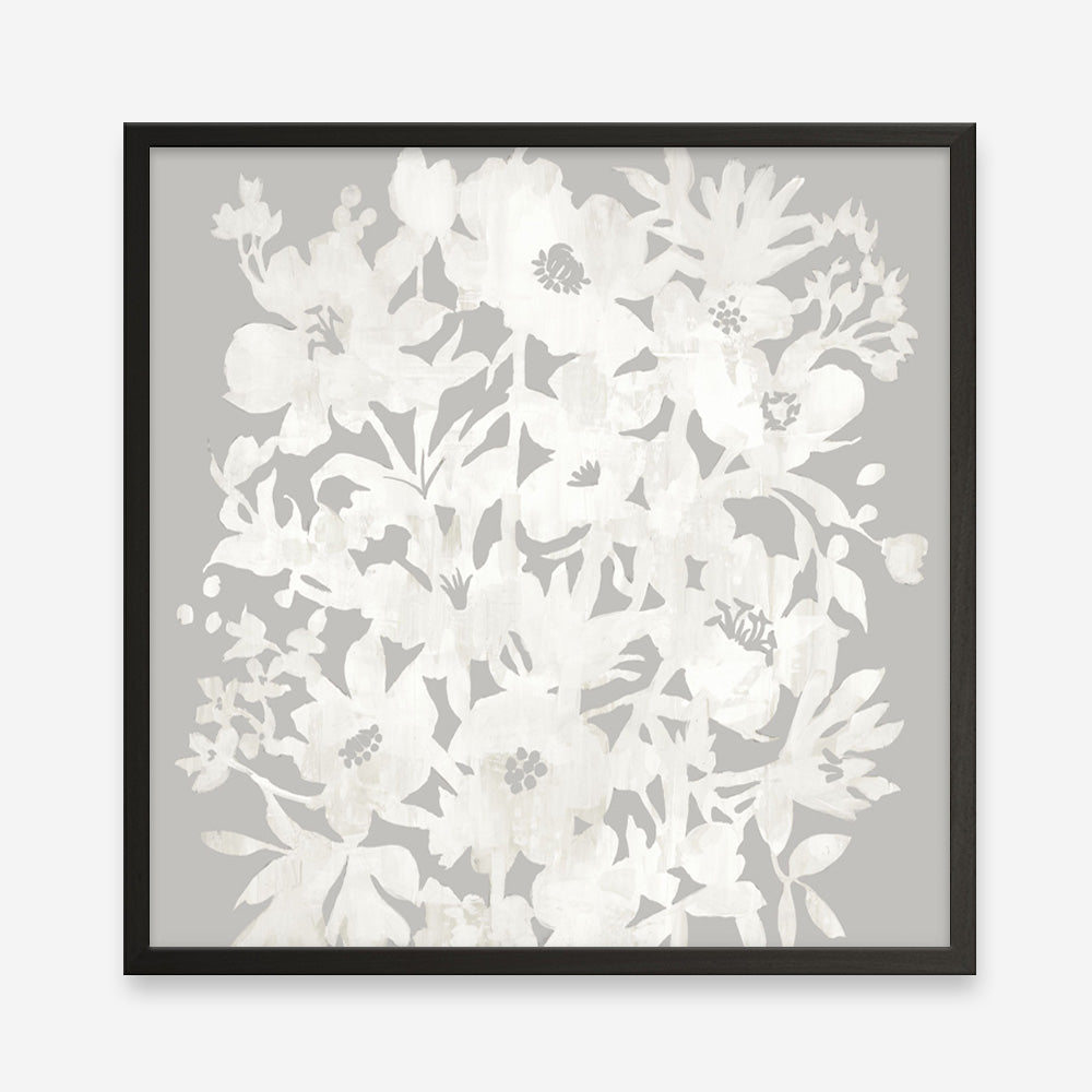 Floral Silhouette (Square) Art Print