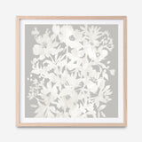 Floral Silhouette (Square) Art Print