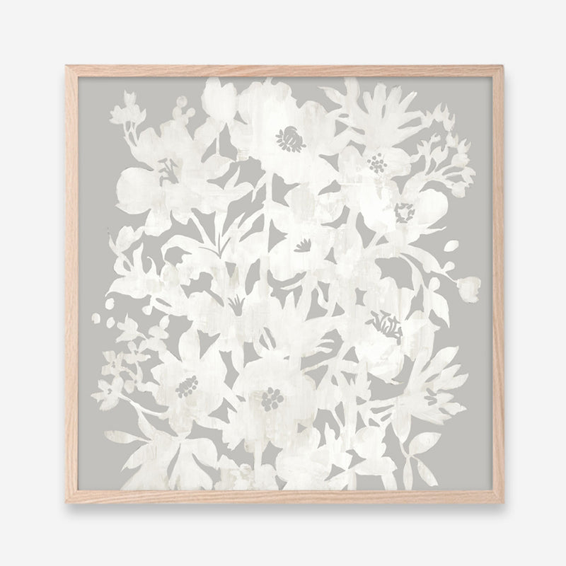 Floral Silhouette (Square) Art Print