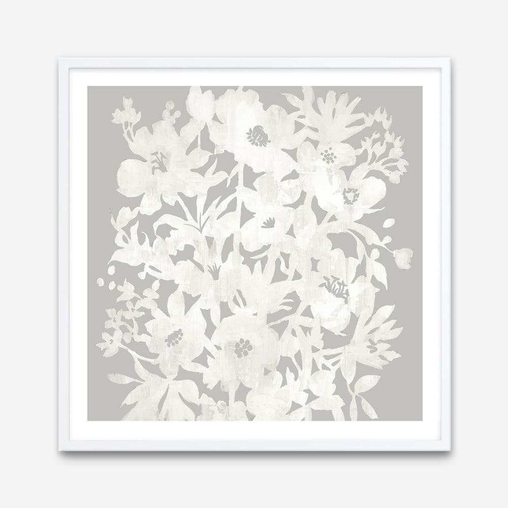 Floral Silhouette (Square) Art Print