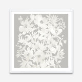 Floral Silhouette (Square) Art Print
