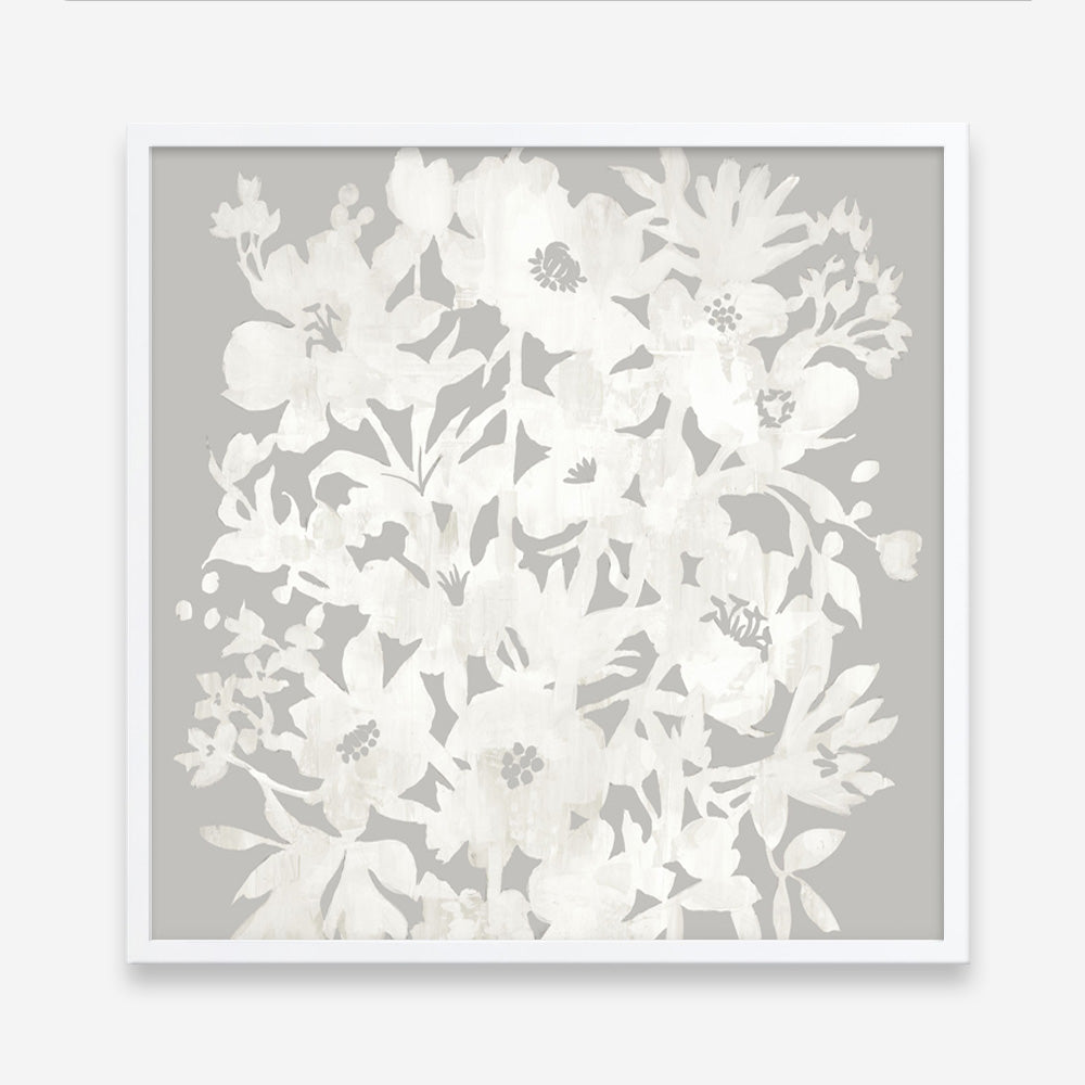 Floral Silhouette (Square) Art Print