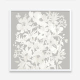 Floral Silhouette (Square) Art Print