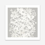 Floral Silhouette (Square) Art Print