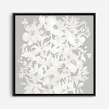 Floral Silhouette (Square) Canvas Print