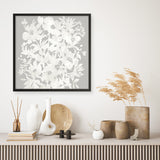 Floral Silhouette (Square) Art Print