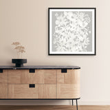Floral Silhouette (Square) Art Print