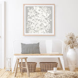 Floral Silhouette (Square) Art Print