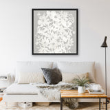 Floral Silhouette (Square) Canvas Print