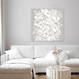 Floral Silhouette (Square) Canvas Print
