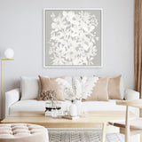 Floral Silhouette (Square) Canvas Print