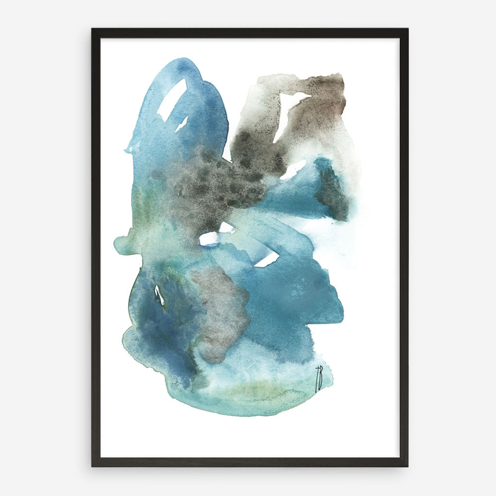 Turquoise Aqua Watercolour I Art Print
