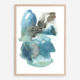 Turquoise Aqua Watercolour I Art Print