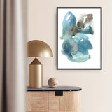 Turquoise Aqua Watercolour I Art Print