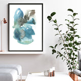 Turquoise Aqua Watercolour I Art Print