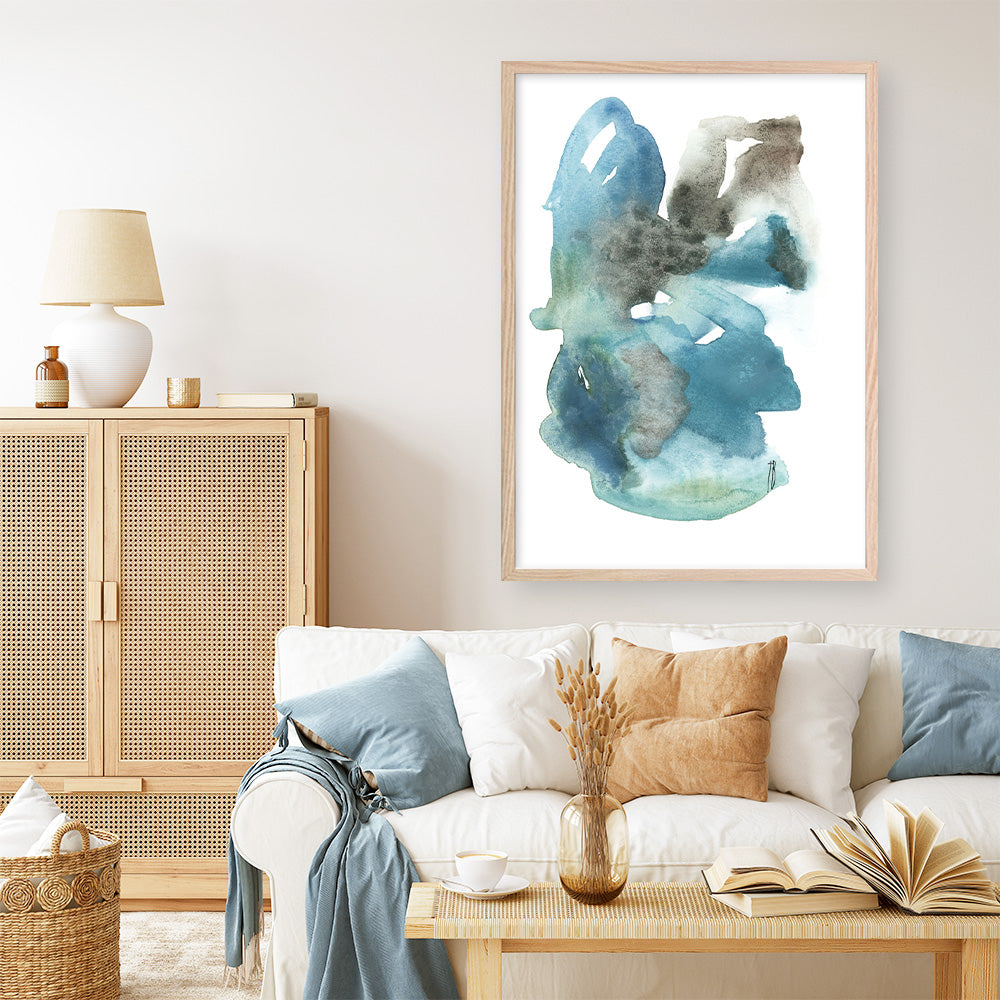 Turquoise Print Buy Turquoise Aqua Watercolour I Wall Art Print | The Print Emporium®