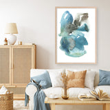 Turquoise Aqua Watercolour I Art Print