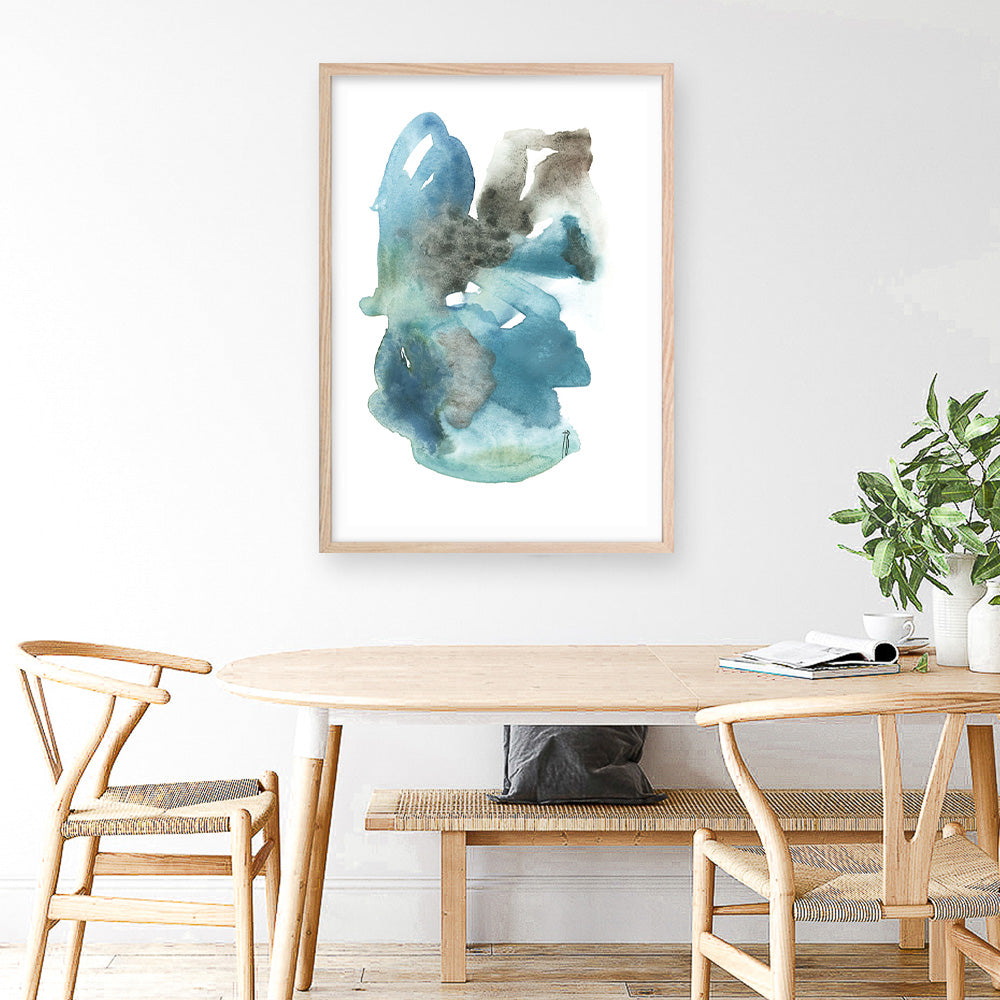 Turquoise Print Buy Turquoise Aqua Watercolour I Wall Art Print | The Print Emporium®