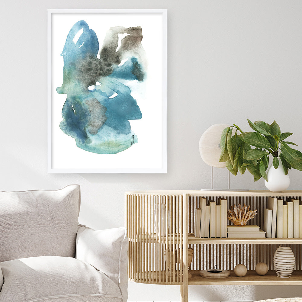Turquoise Print Buy Turquoise Aqua Watercolour I Wall Art Print | The Print Emporium®