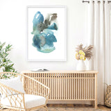 Turquoise Aqua Watercolour I Art Print