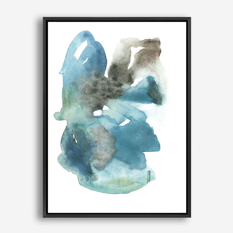 Turquoise Aqua Watercolour I Canvas Print