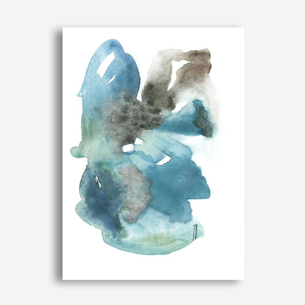 Turquoise Aqua Watercolour I Canvas Print