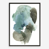 Turquoise Aqua Watercolour II Art Print
