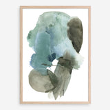 Turquoise Aqua Watercolour II Art Print