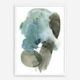 Turquoise Aqua Watercolour II Art Print