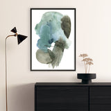 Turquoise Aqua Watercolour II Art Print