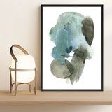 Turquoise Aqua Watercolour II Art Print