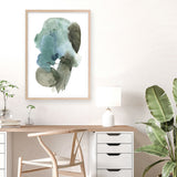 Turquoise Aqua Watercolour II Art Print