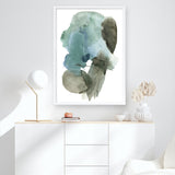 Turquoise Aqua Watercolour II Art Print